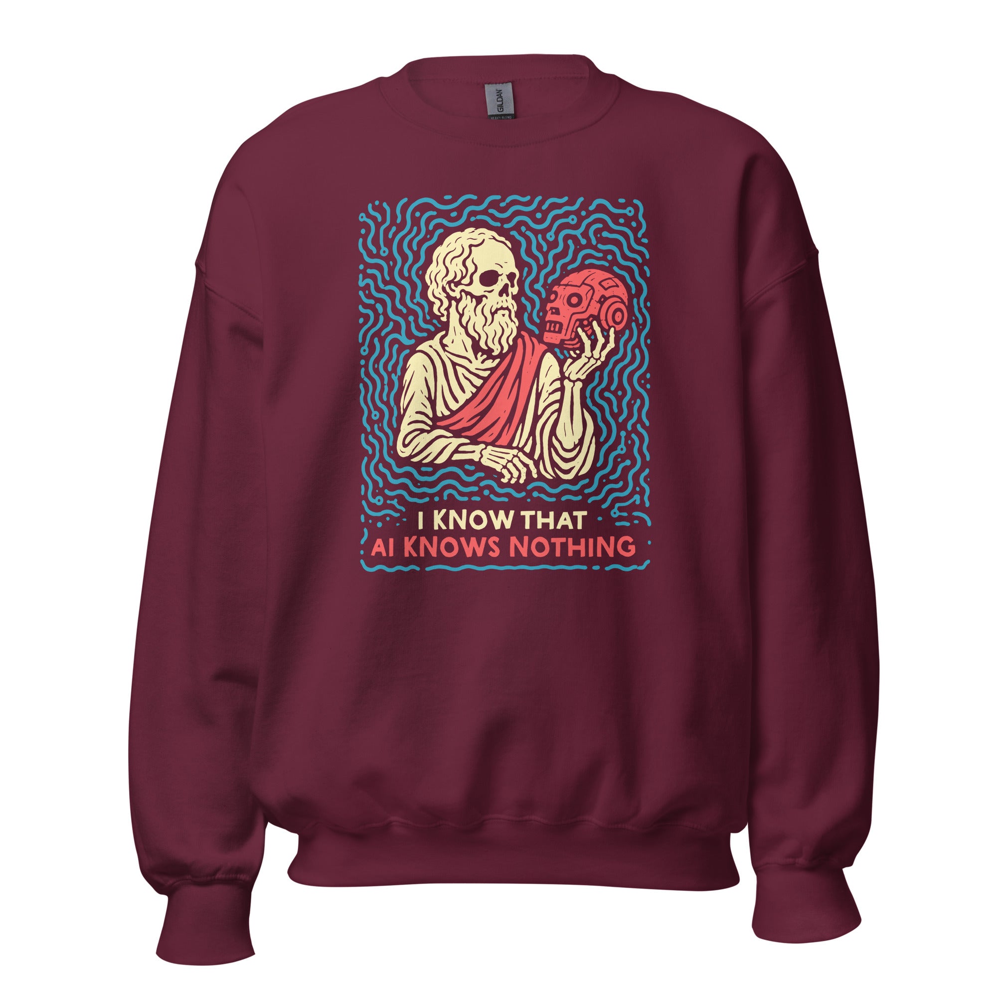 I know that AI knows nothing - Sweatshirt - The Philosopher's Shirt