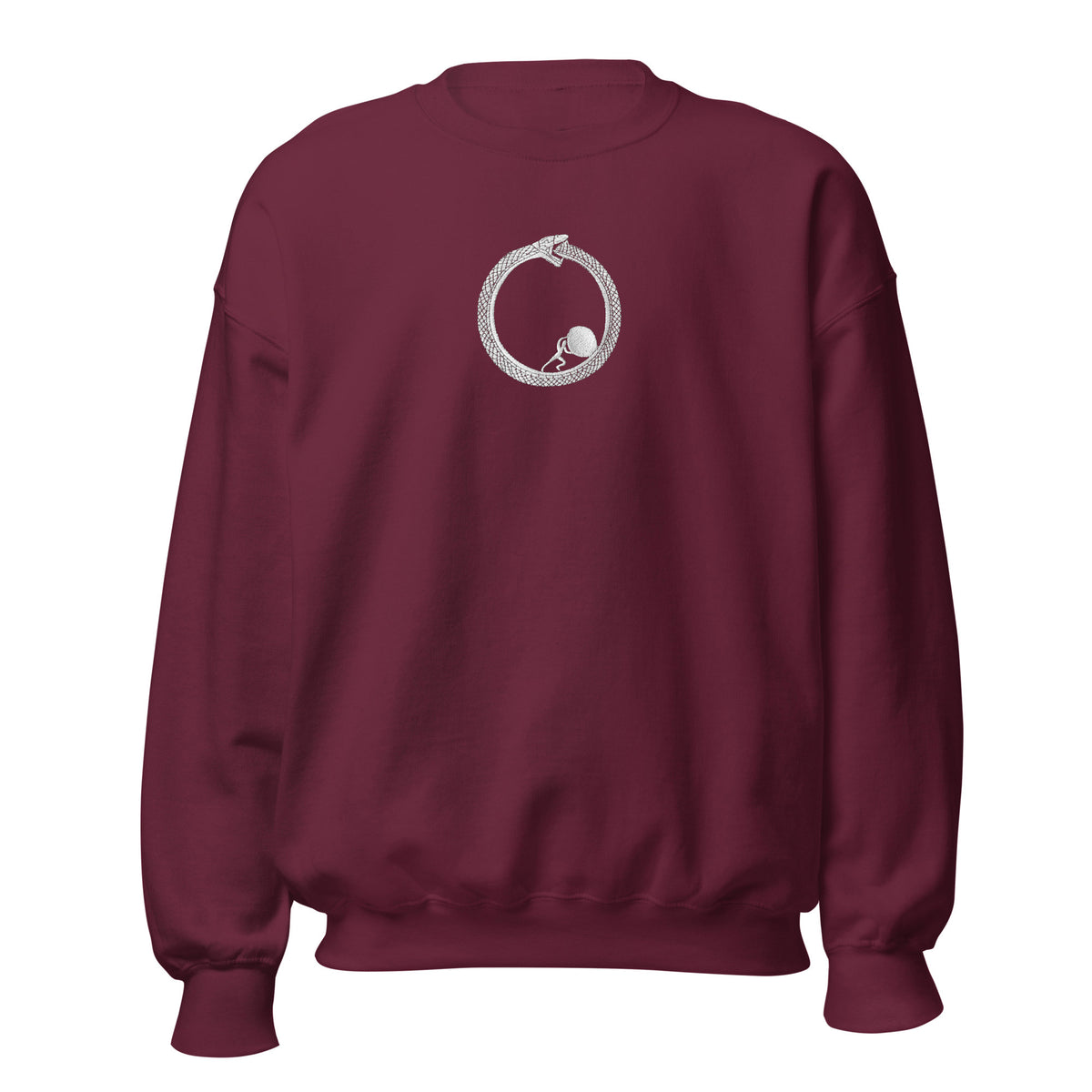 Sisyphus in Ouroboros - Embroidered - Sweatshirt - The Philosopher's Shirt