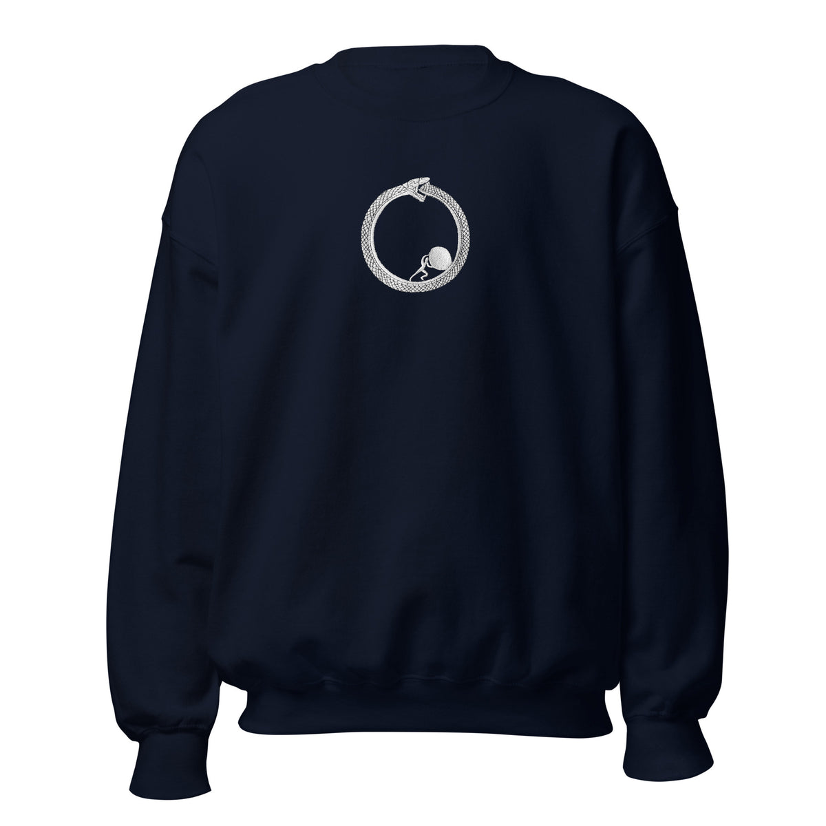 Sisyphus in Ouroboros - Embroidered - Sweatshirt - The Philosopher's Shirt