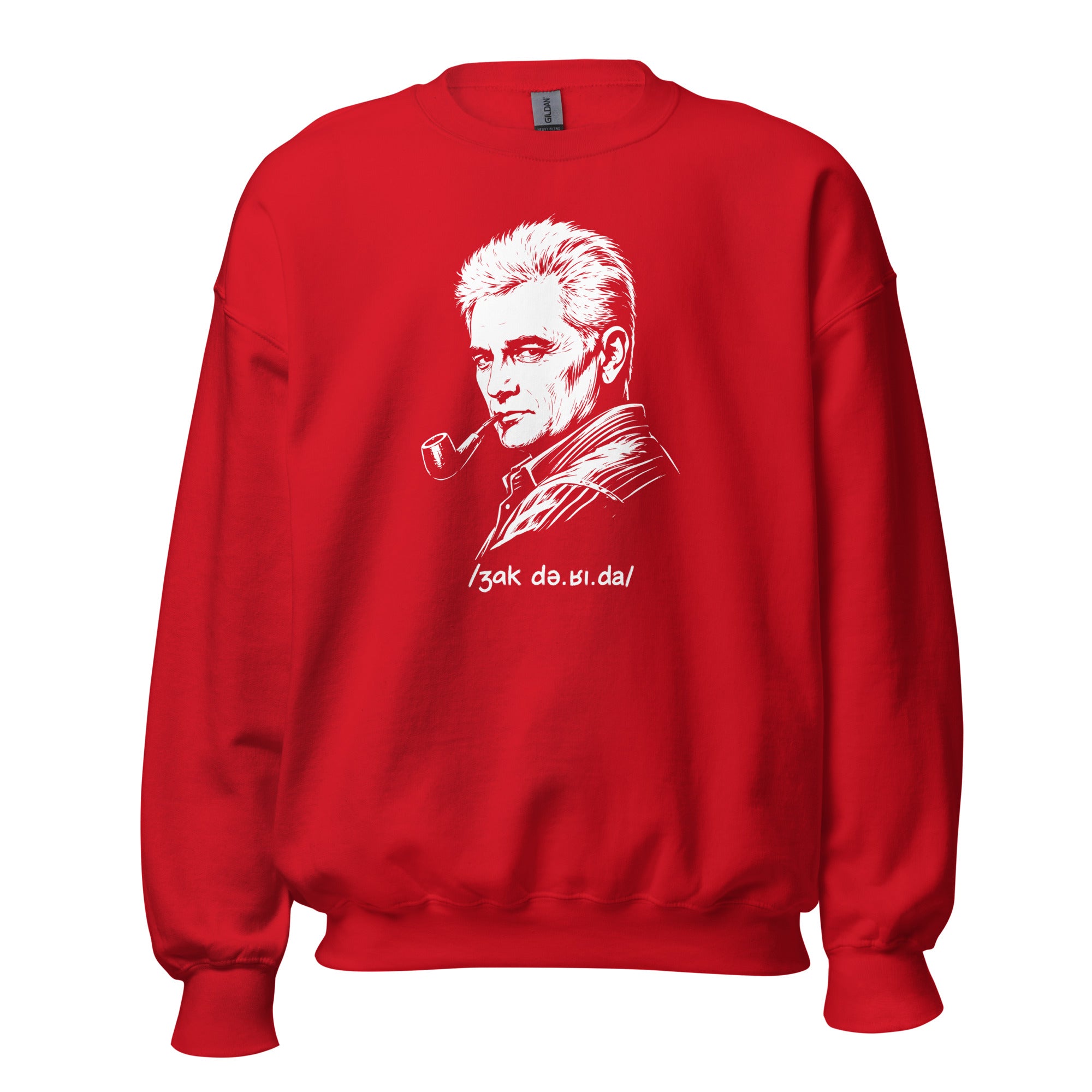 Jacques Derrida Portrait - Sweatshirt - The Philosopher's Shirt