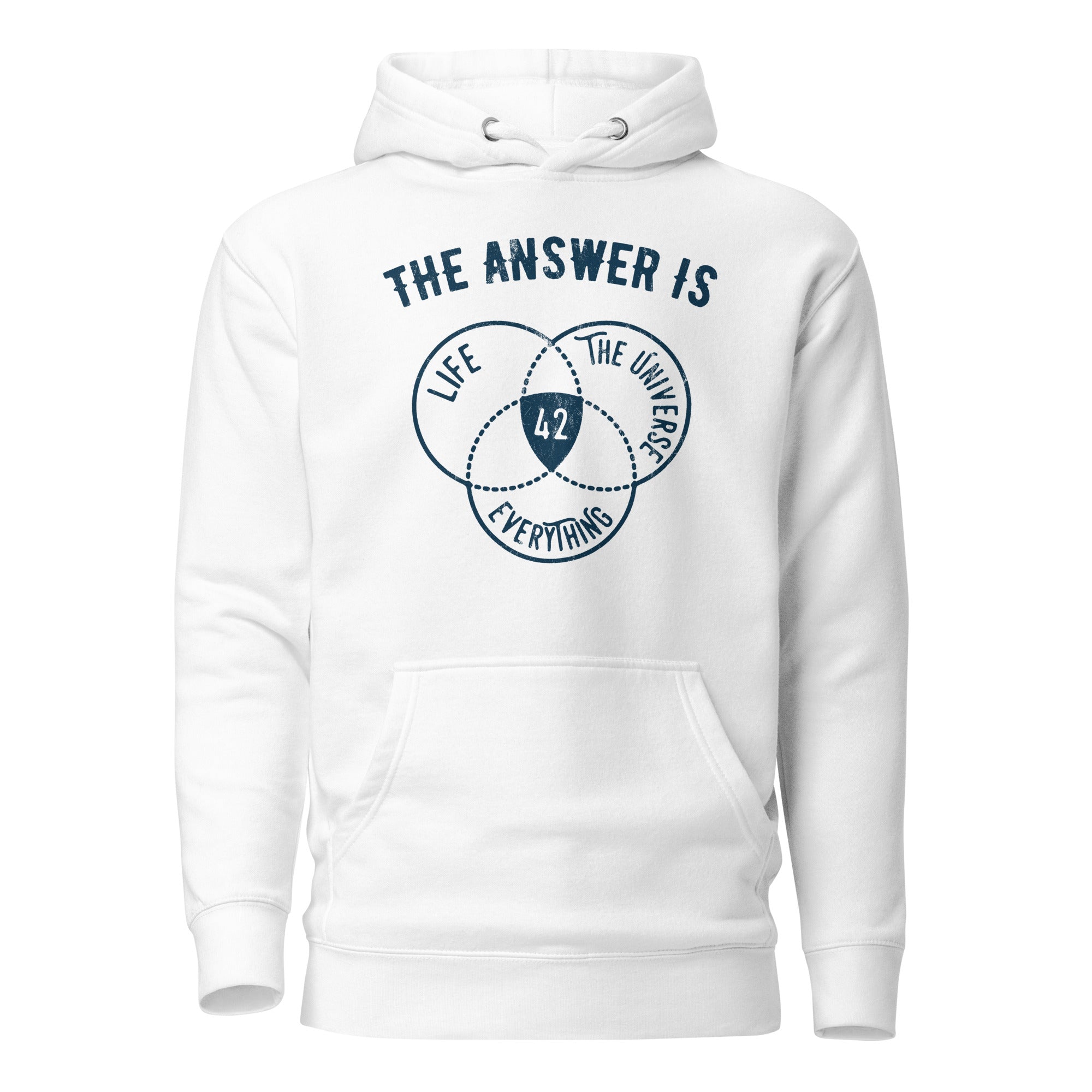 The Answer Is Always 42 - Premium Hoodie - White - The Philosopher's Shirt