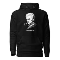 Jacques Derrida Portrait - Premium Hoodie - Black / S
