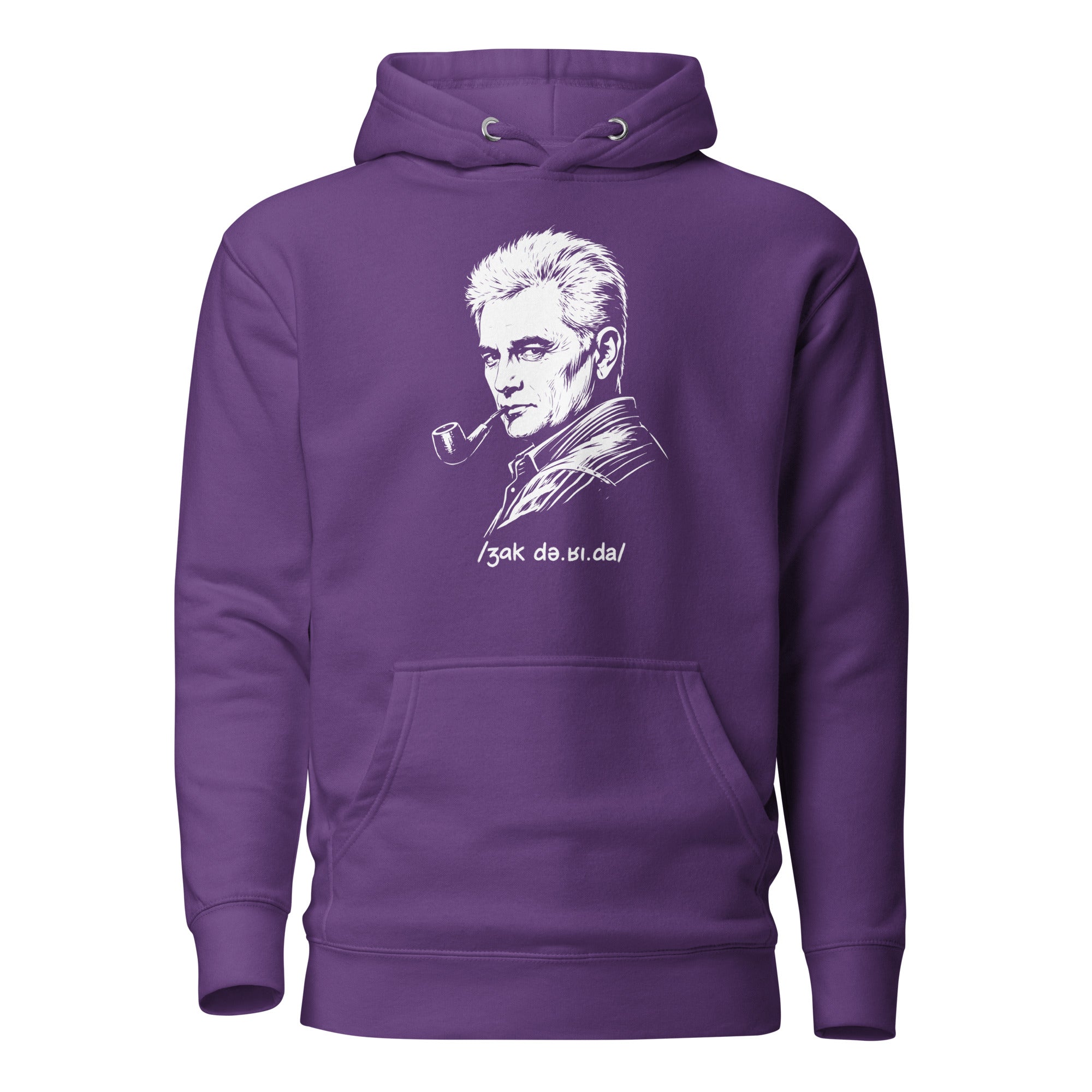 Jacques Derrida Portrait - Premium Hoodie - The Philosopher's Shirt