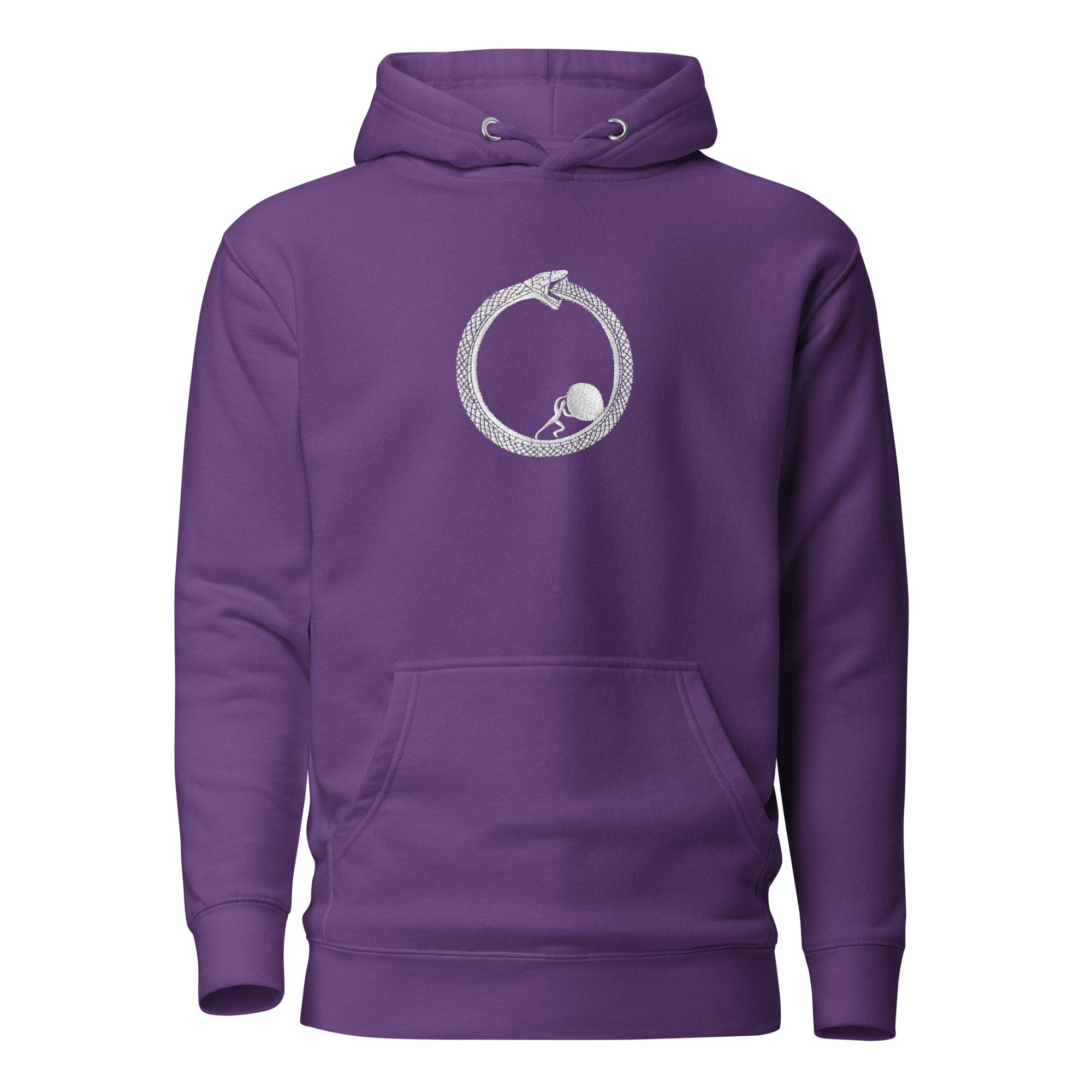 Sisyphus in Ouroboros - Embroidered - Premium Hoodie - The Philosopher's Shirt