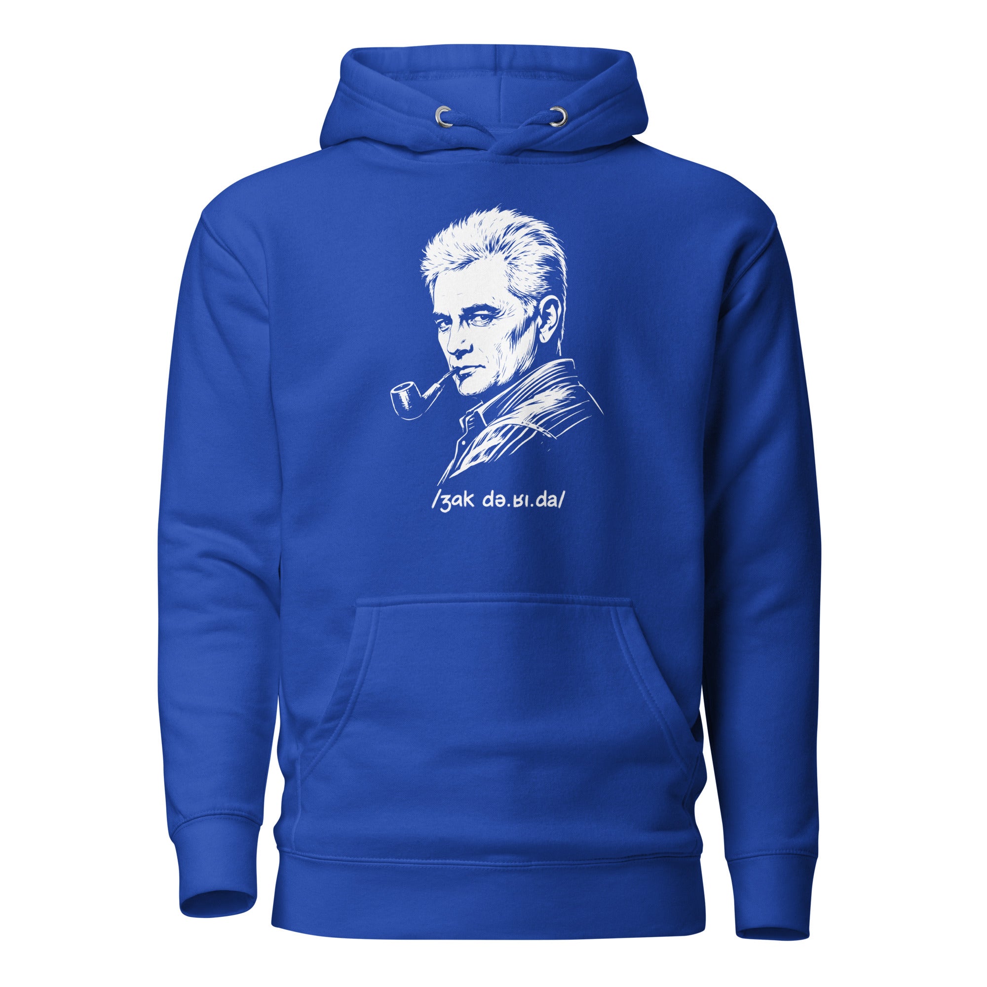 Jacques Derrida Portrait - Premium Hoodie - The Philosopher's Shirt
