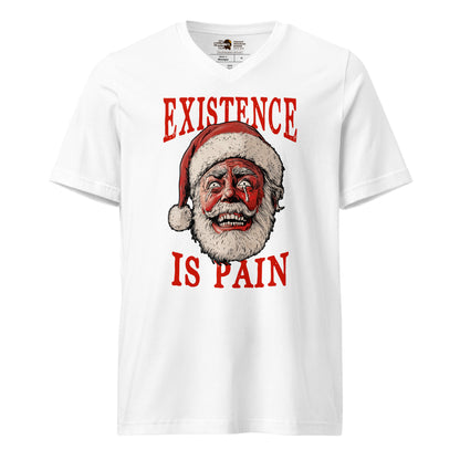 Anonymous Santa - Existence is Pain - Unisex V-Neck T-Shirt