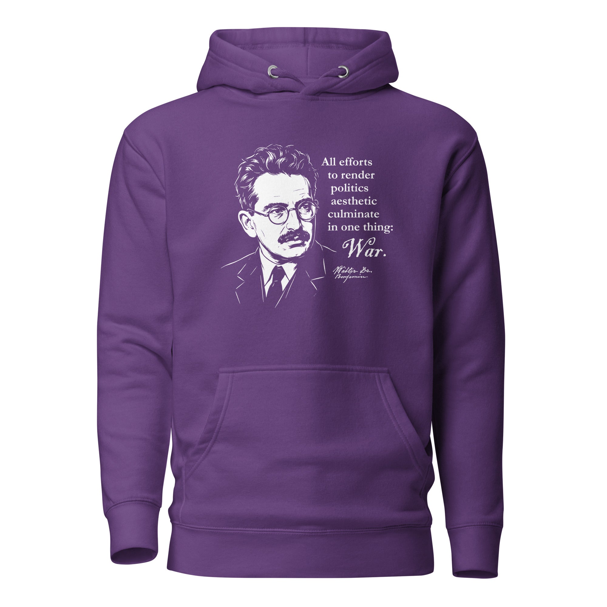 Walter Benjamin Quote - Premium Hoodie - The Philosopher's Shirt