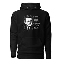 Walter Benjamin Quote - Premium Hoodie - Black / S