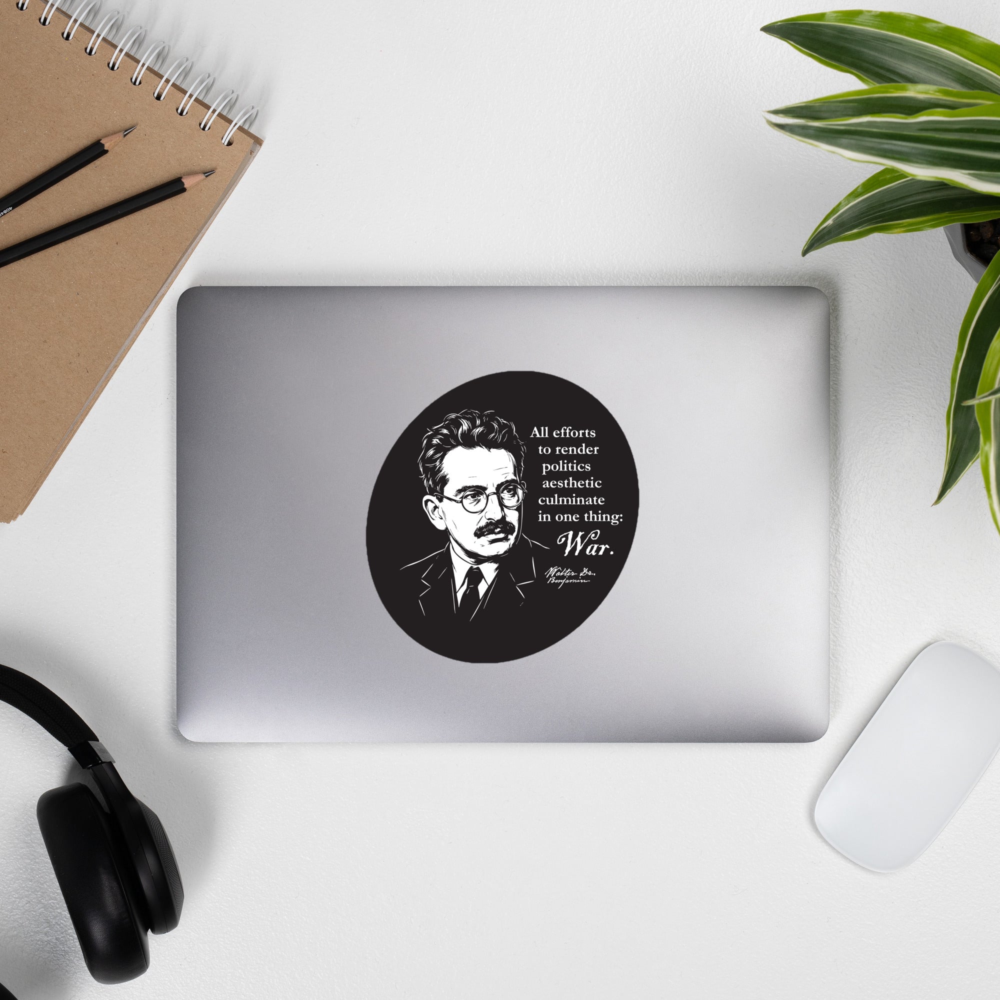 Walter Benjamin Quote - Sticker - The Philosopher's Shirt