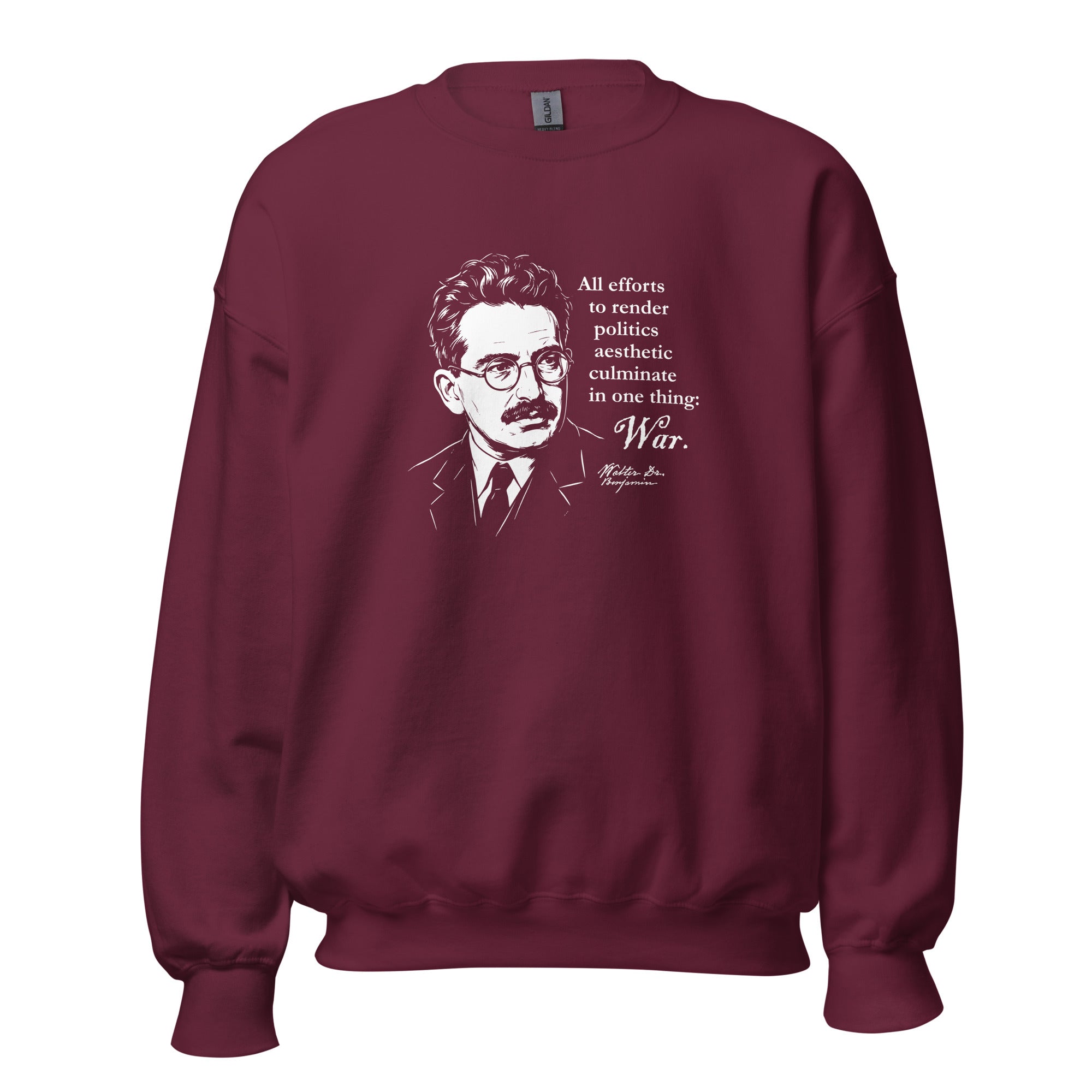 Walter Benjamin Quote - Sweatshirt - The Philosopher's Shirt