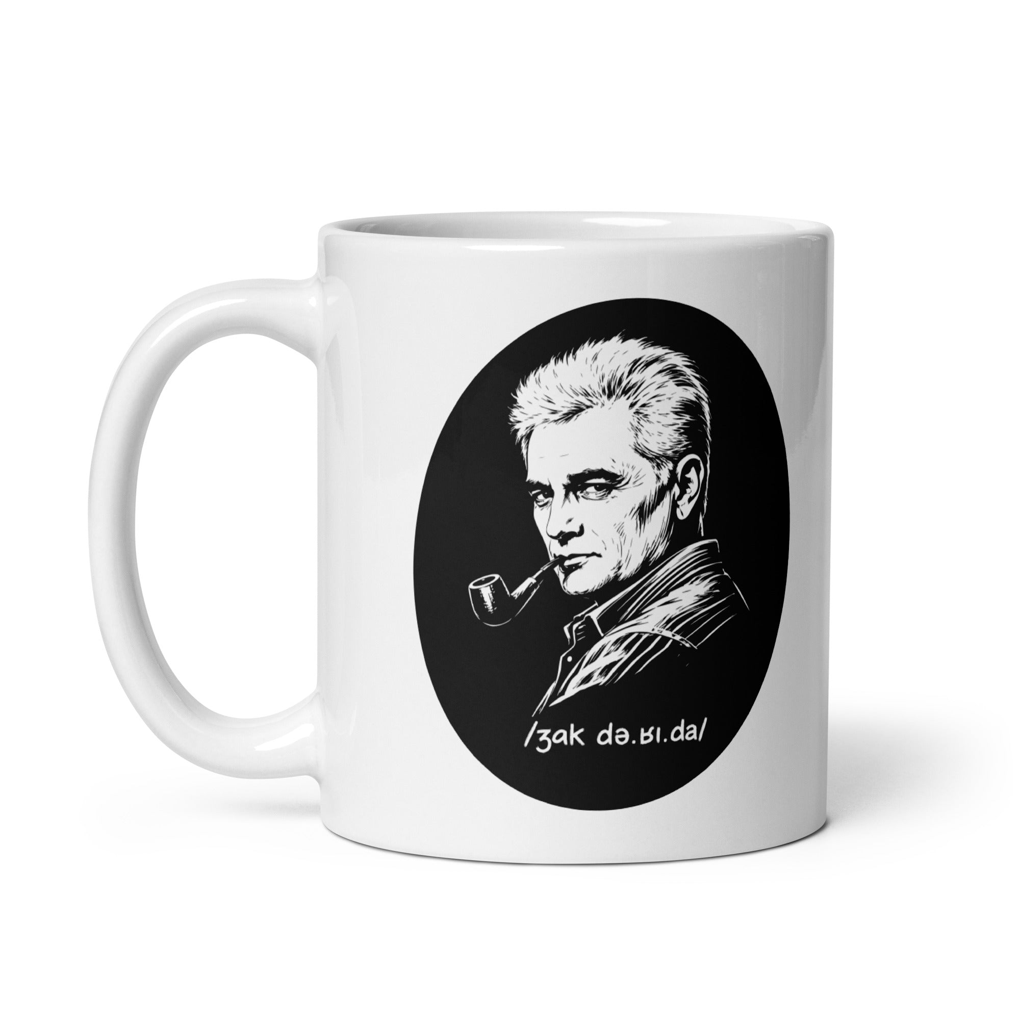 Jacques Derrida Portrait - Mug - The Philosopher's Shirt