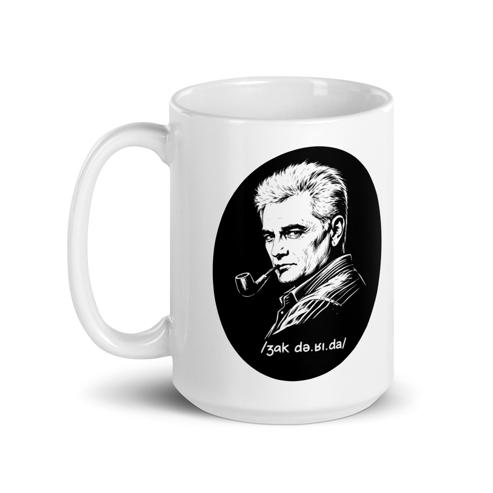 Jacques Derrida Portrait - Mug - The Philosopher's Shirt